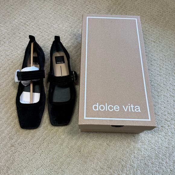 Dolce Vita Arora Nero Velvet Flats Size 8 NEW - Picture 12 of 14